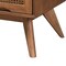 Baxton Studio Melora Mid-Century Modern Walnut Brown Finished Wood and Rattan Twin Size 5-Piece Bedroom Set 241-11178-11179-11298-11298-11299-11300-ZORO - alternate 4